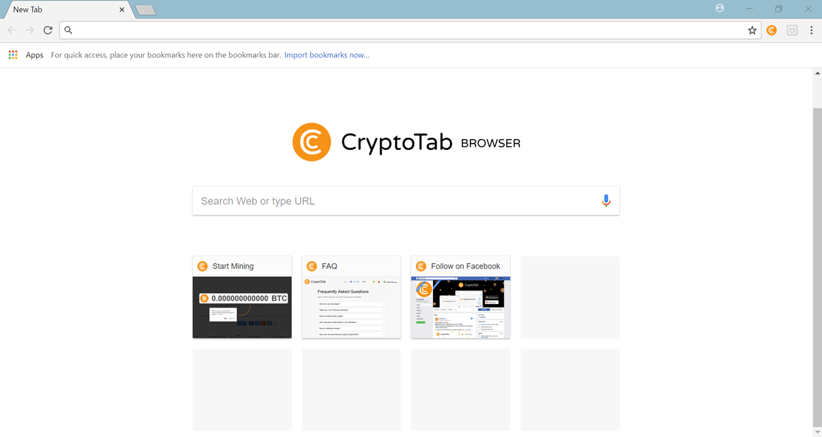 Giao diện trang chủ của trình duyệt CryptoTab - Giao diện trang chủ của trình duyệt CryptoTab